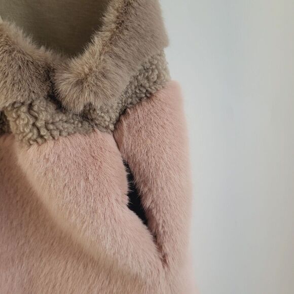 Madison 88 $159 Sz L/XL Fashion Vest Faux Fur-Courdroy Pink/Mauve Pockets - Picture 10 of 12